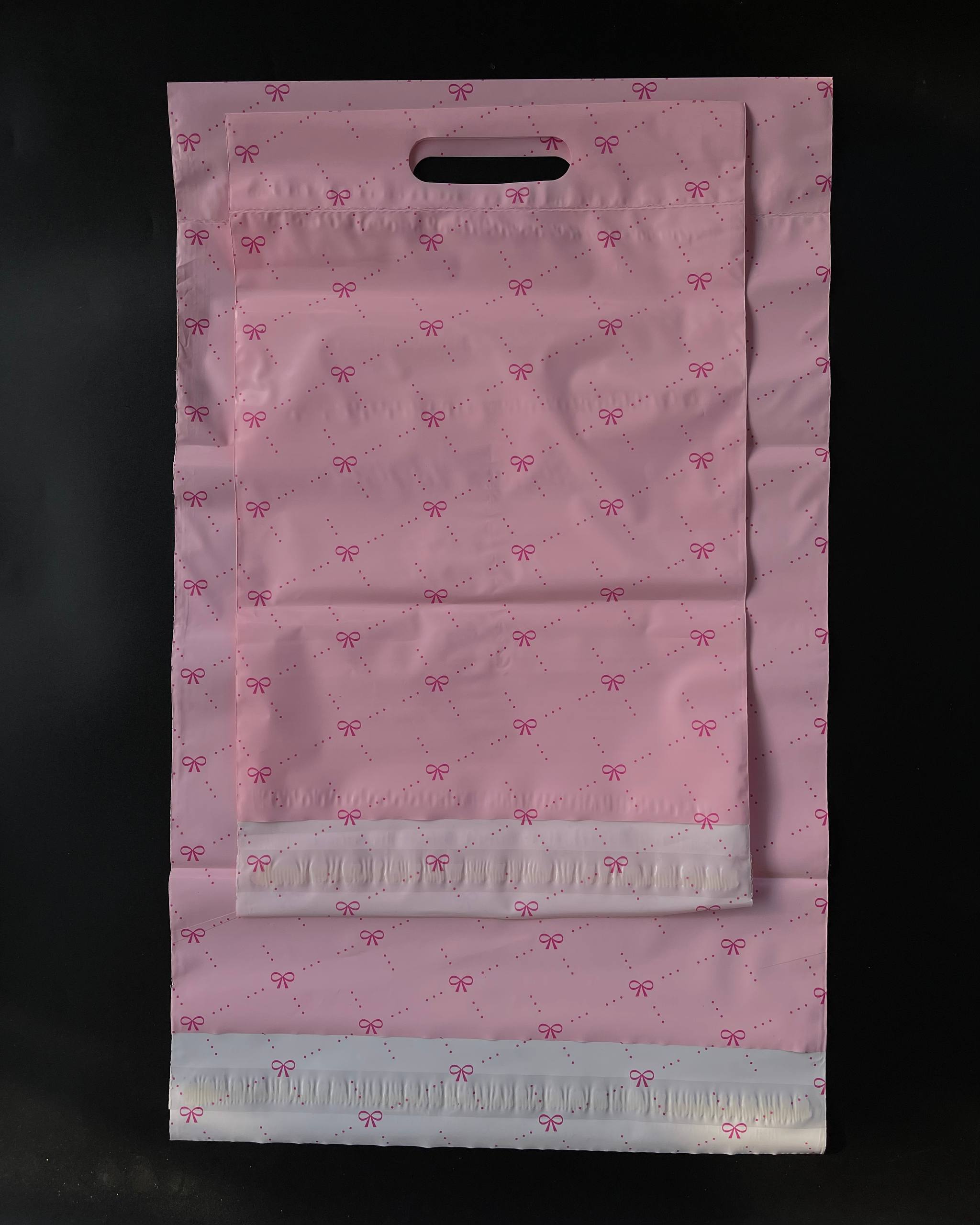 Pink Bow Polymailer with Handle