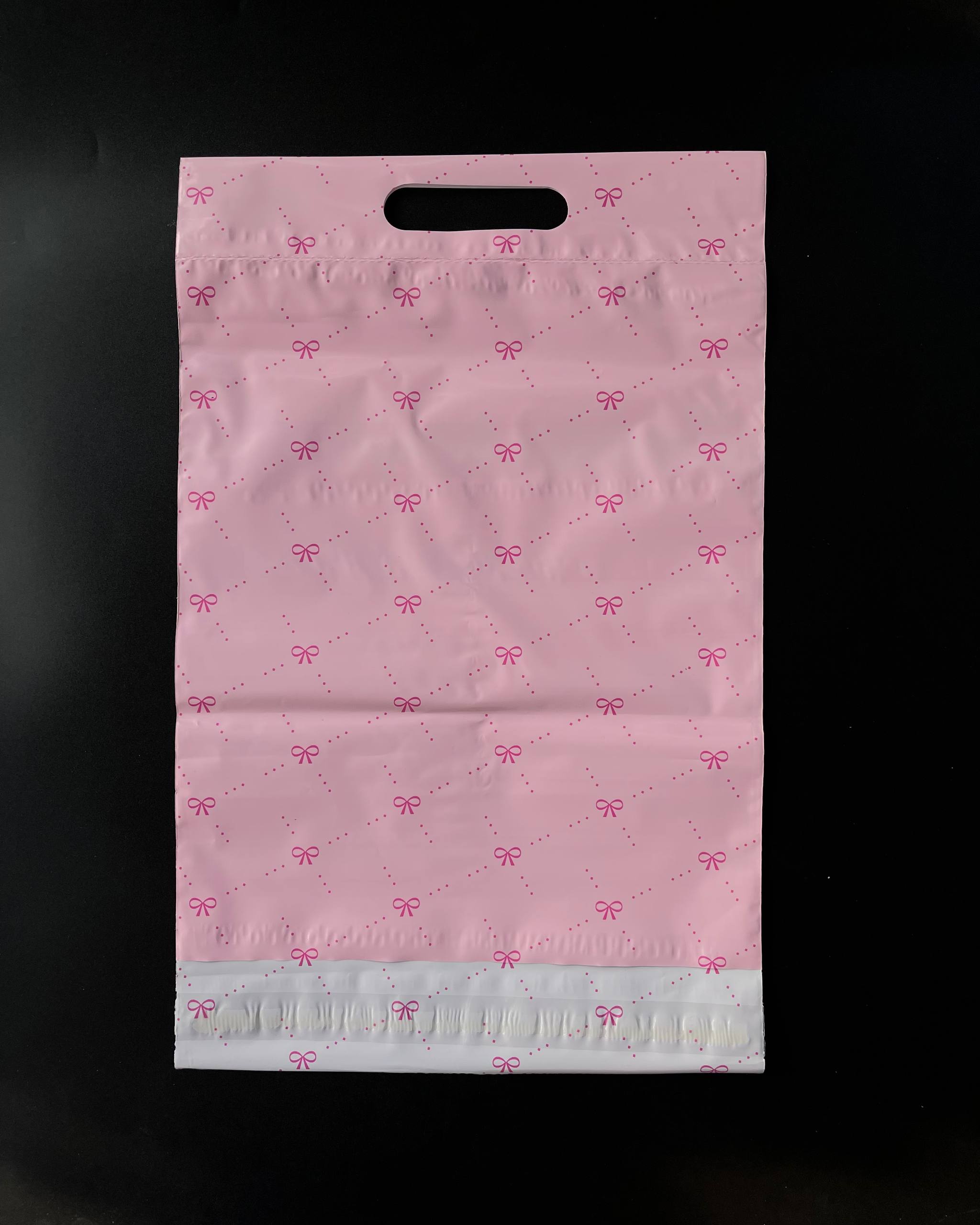 Pink Bow Polymailer with Handle