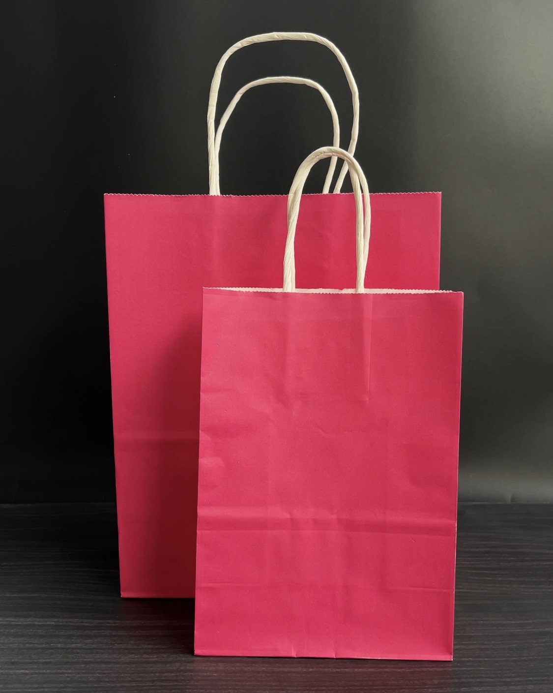 Deep Pink Kraft Paper Bag
