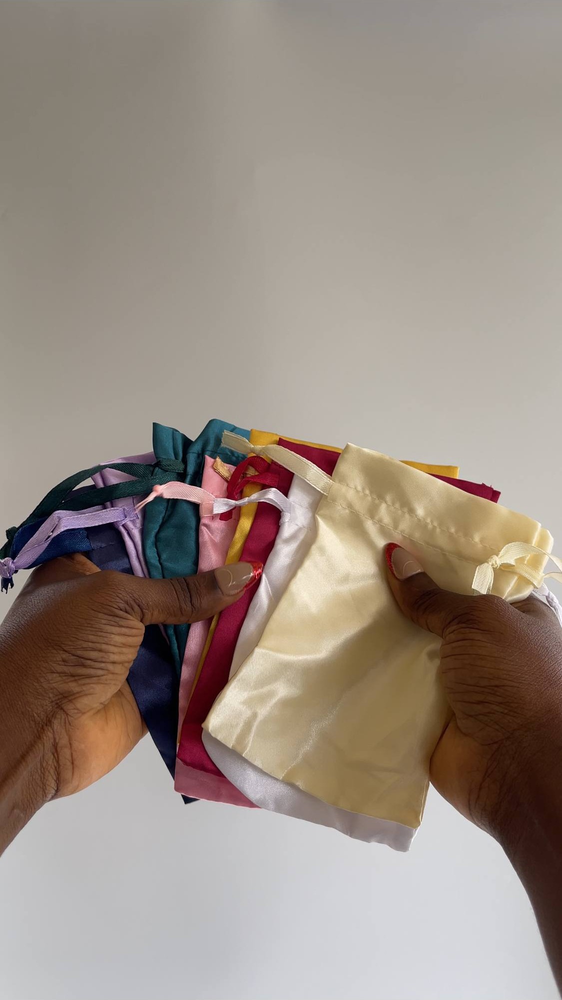 Satin Drawstring Bags - 10pcs