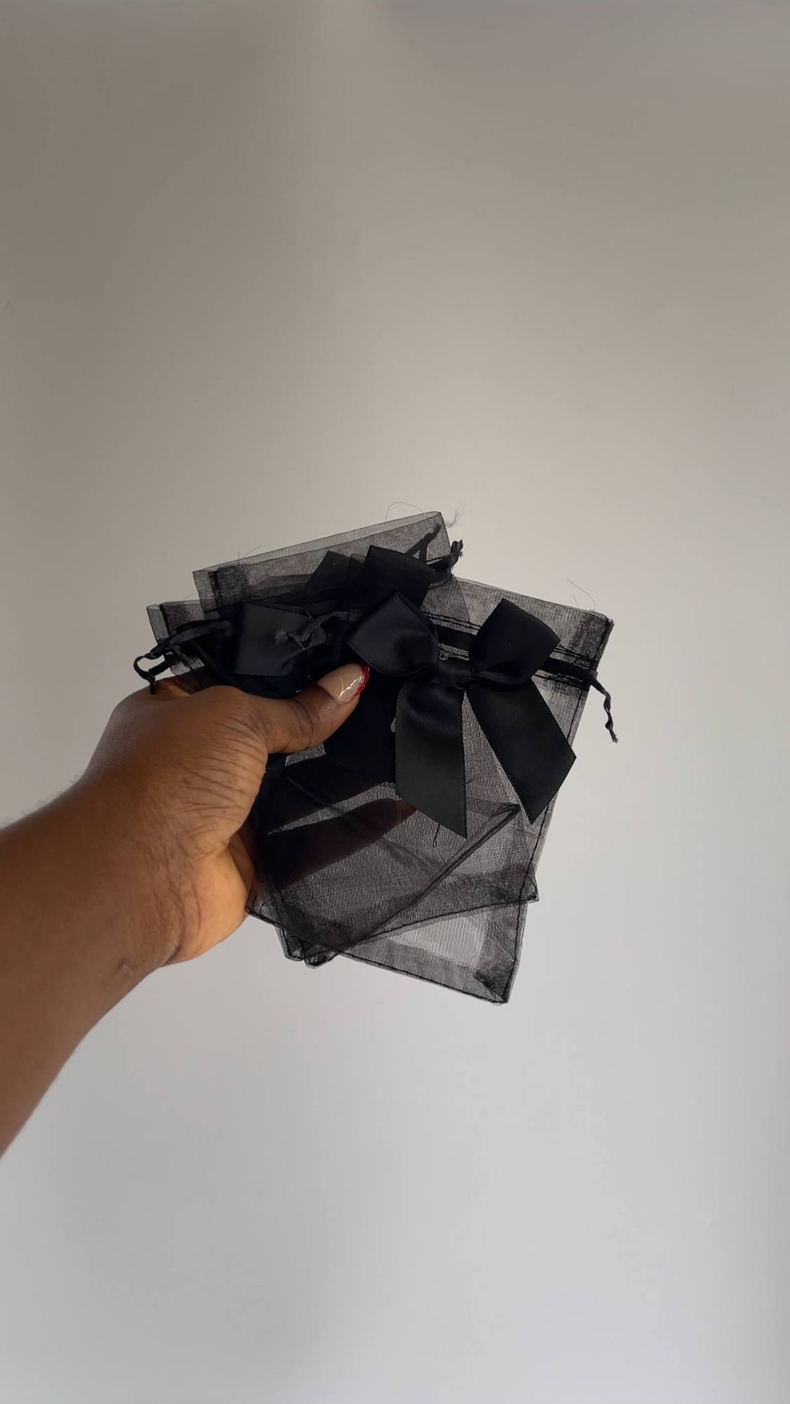 Small Organza Bag with Bow - 5pcs