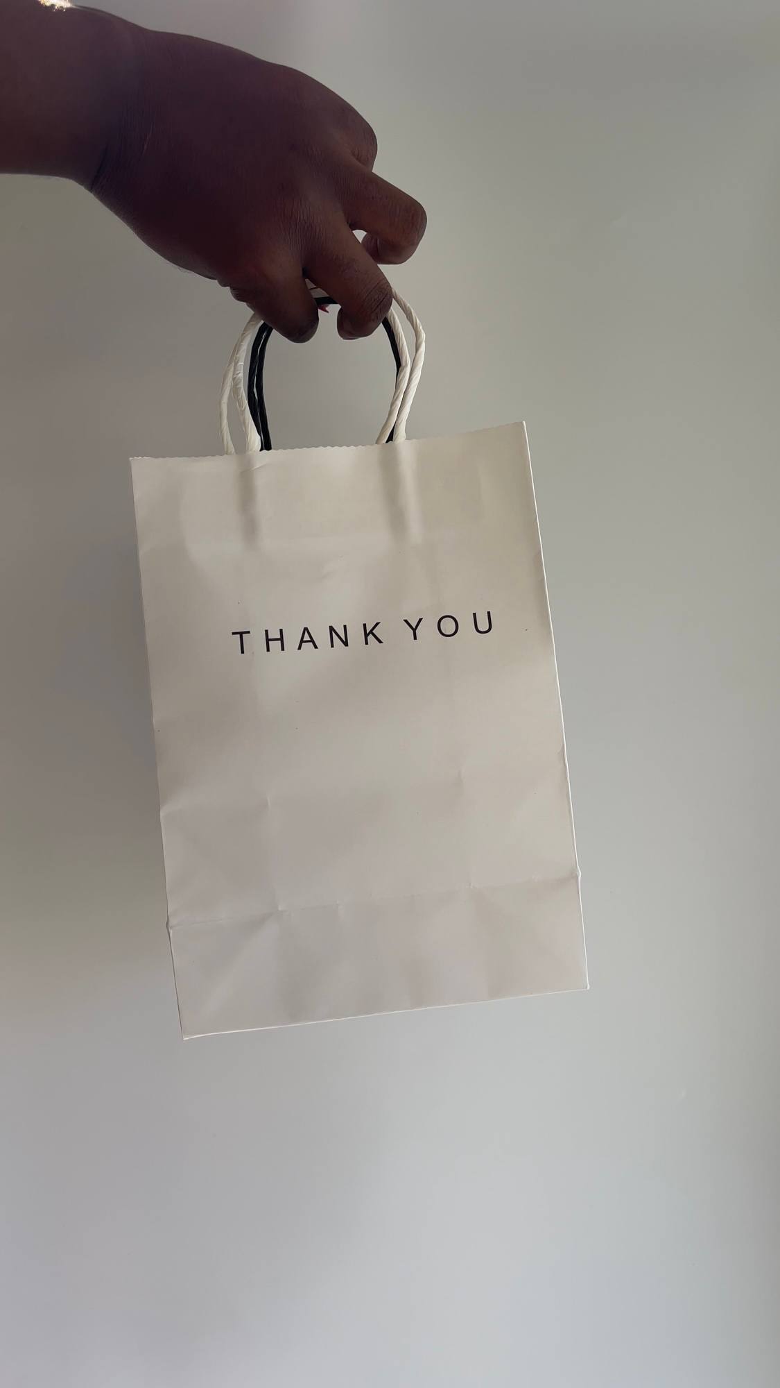 White Thank You Kraft Paper Bag