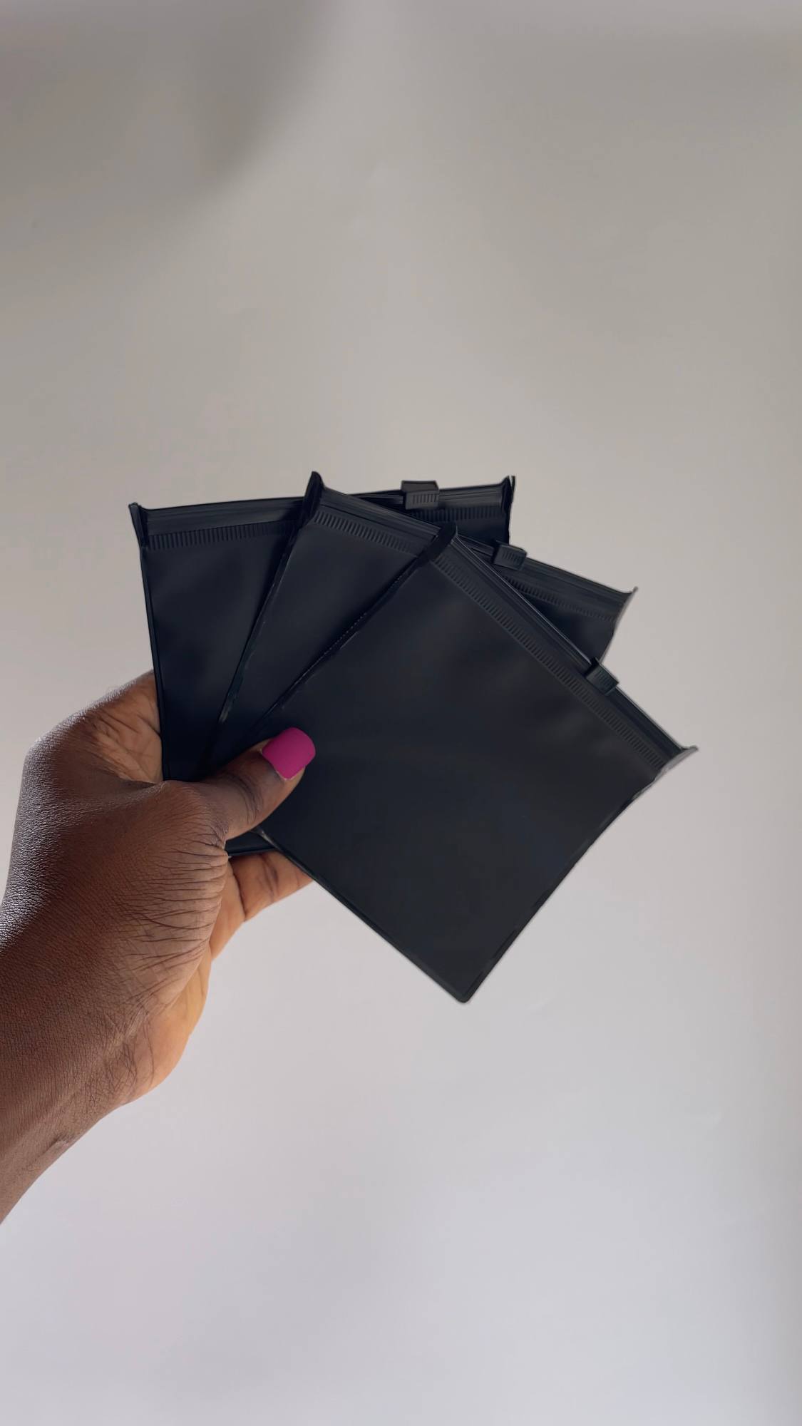 Frosted Ziplock Bag - Black (10pcs)