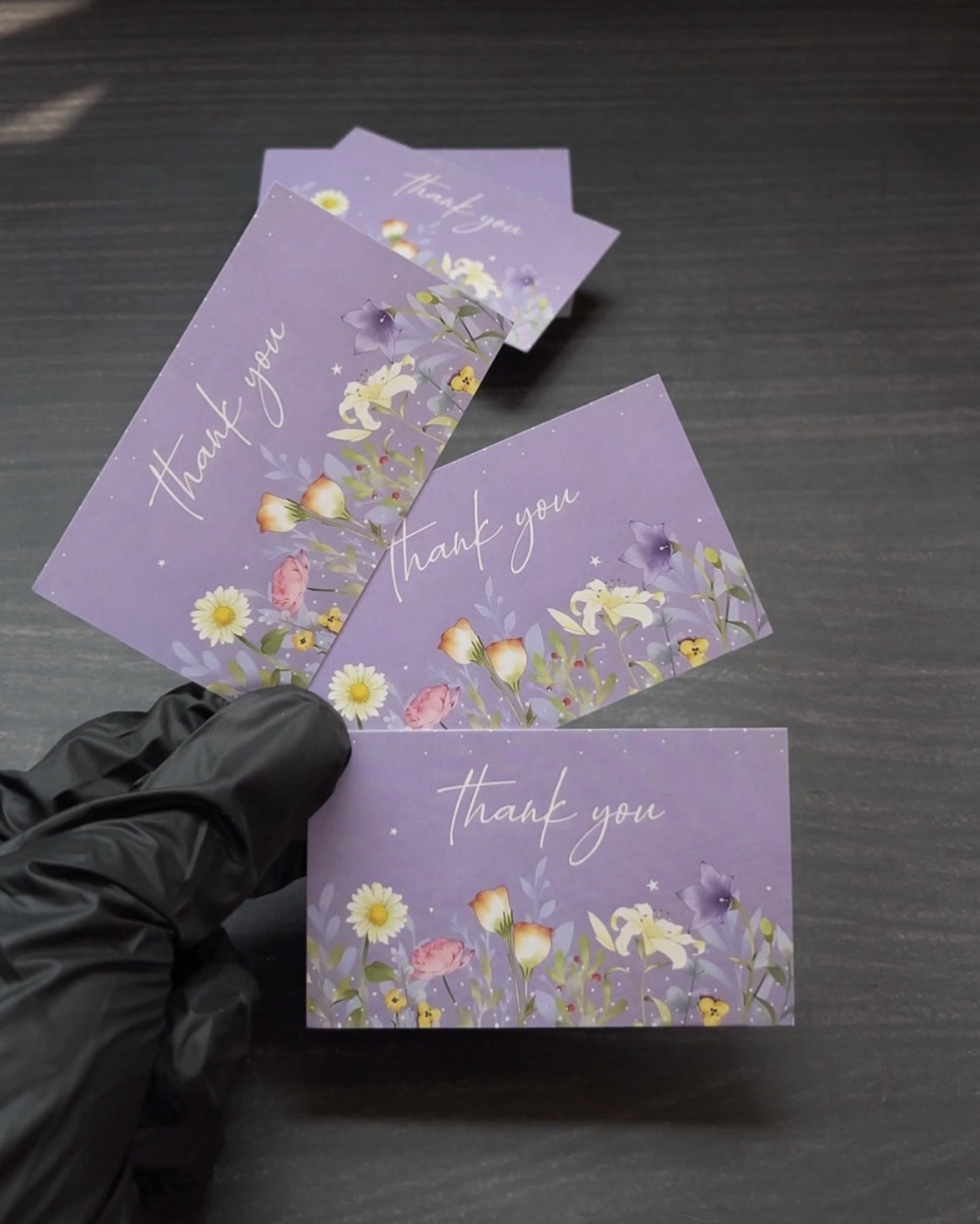 Purple Thank You Card - 25pcs