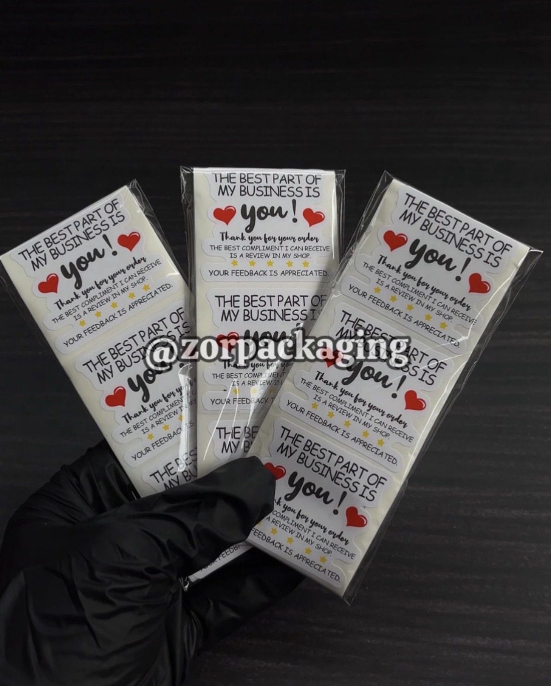 Thank You Stickers - 50pcs