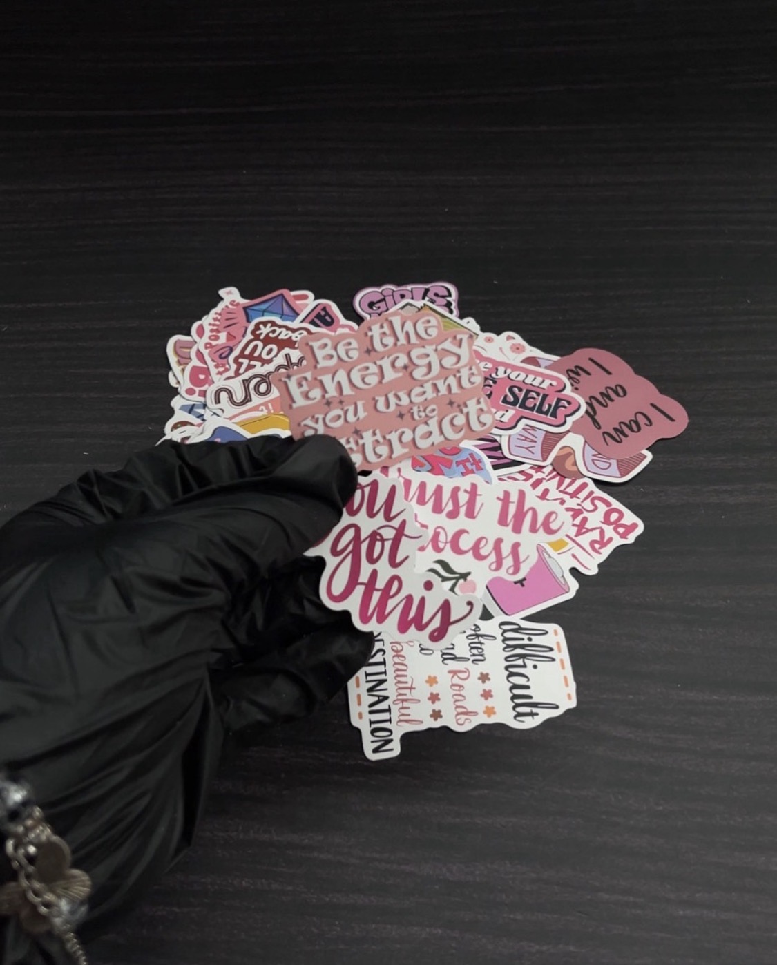 Pink Inspirational Stickers - 20pcs image