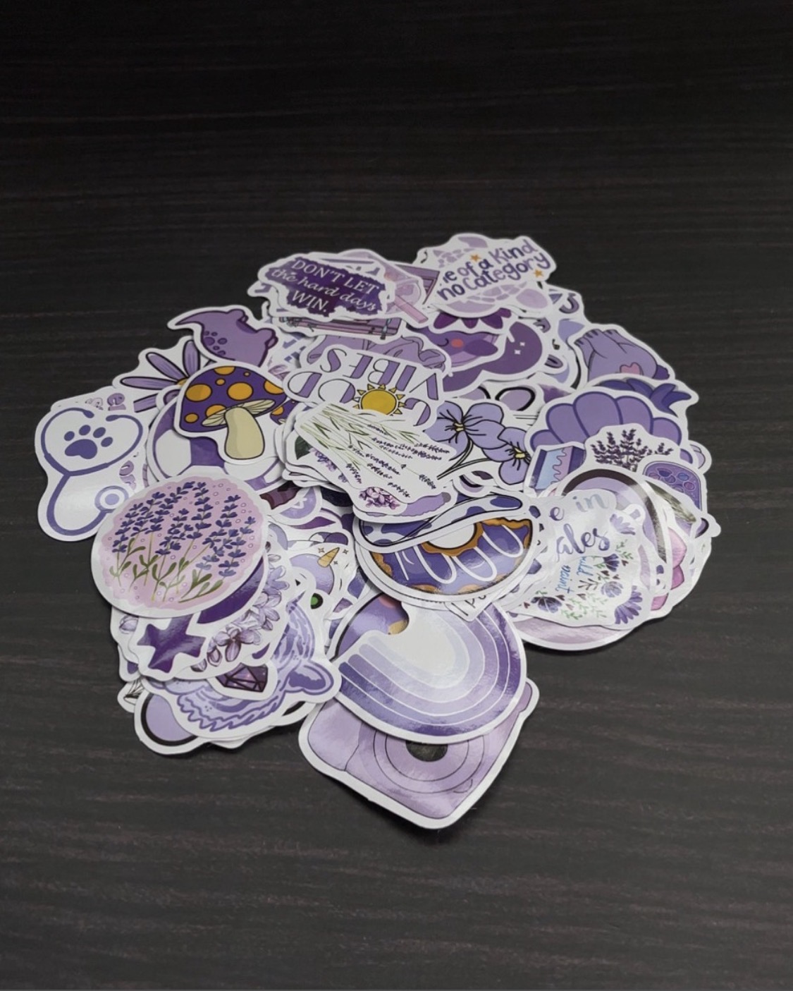 Purple Aesthetic Stickers - 20pcs image