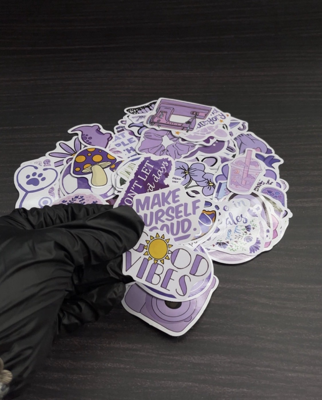 Purple Aesthetic Stickers - 20pcs image
