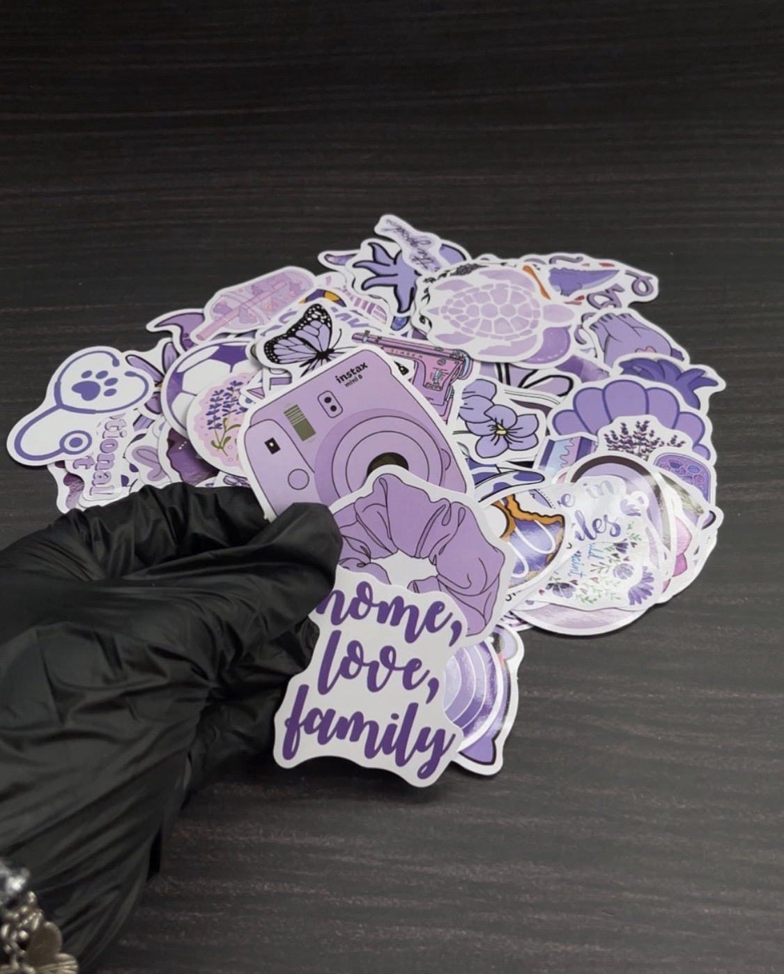 Purple Aesthetic Stickers - 20pcs image