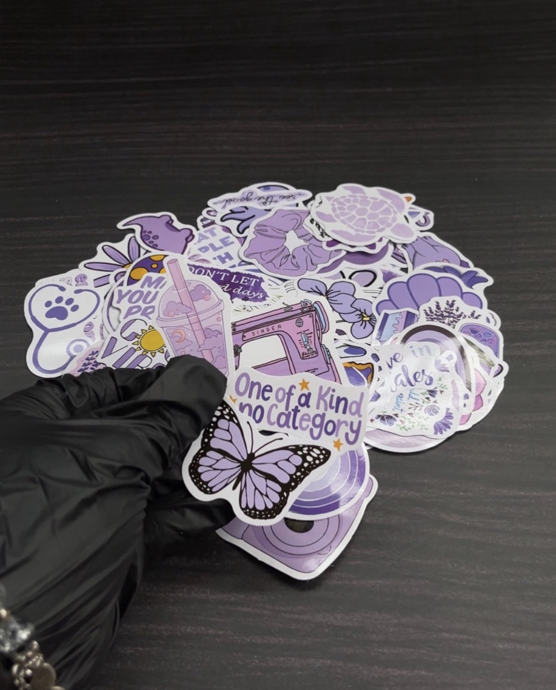 Purple Aesthetic Stickers - 20pcs image