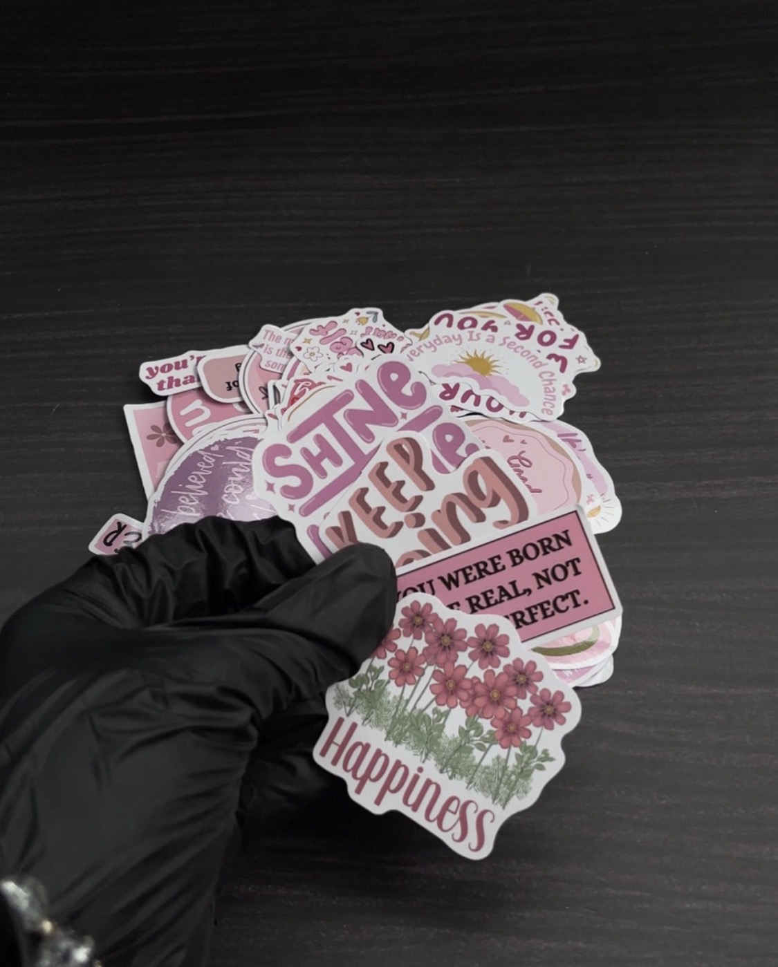 Pink Motivational Stickers - 20pcs