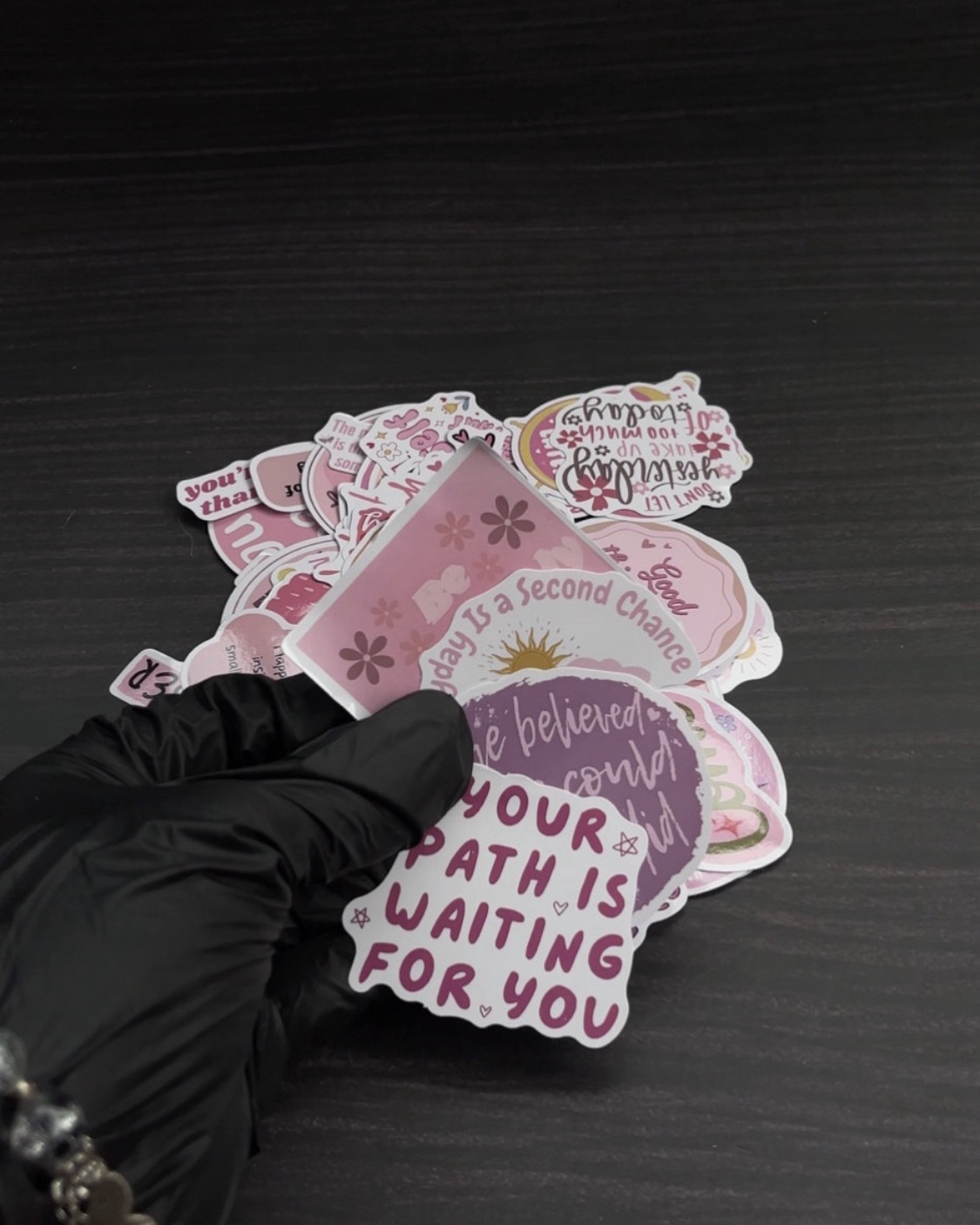 Pink Motivational Stickers - 20pcs image