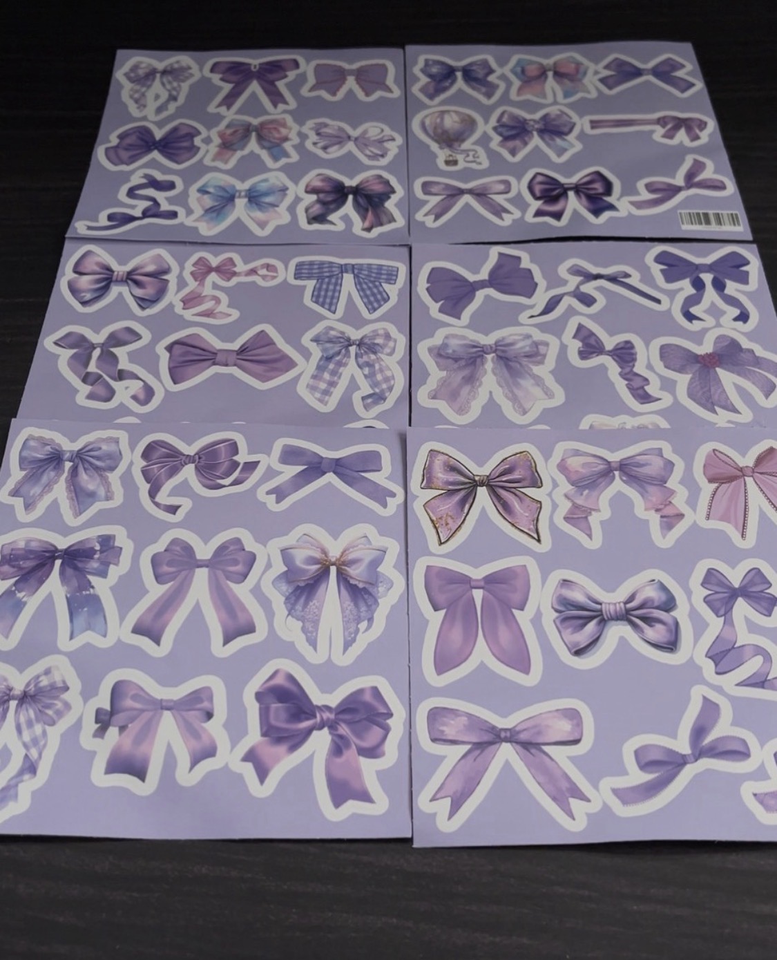 Purple Bow Stickers