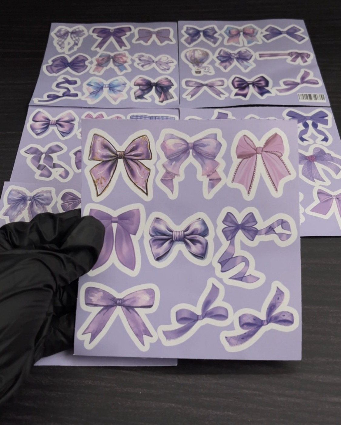 Purple Bow Stickers