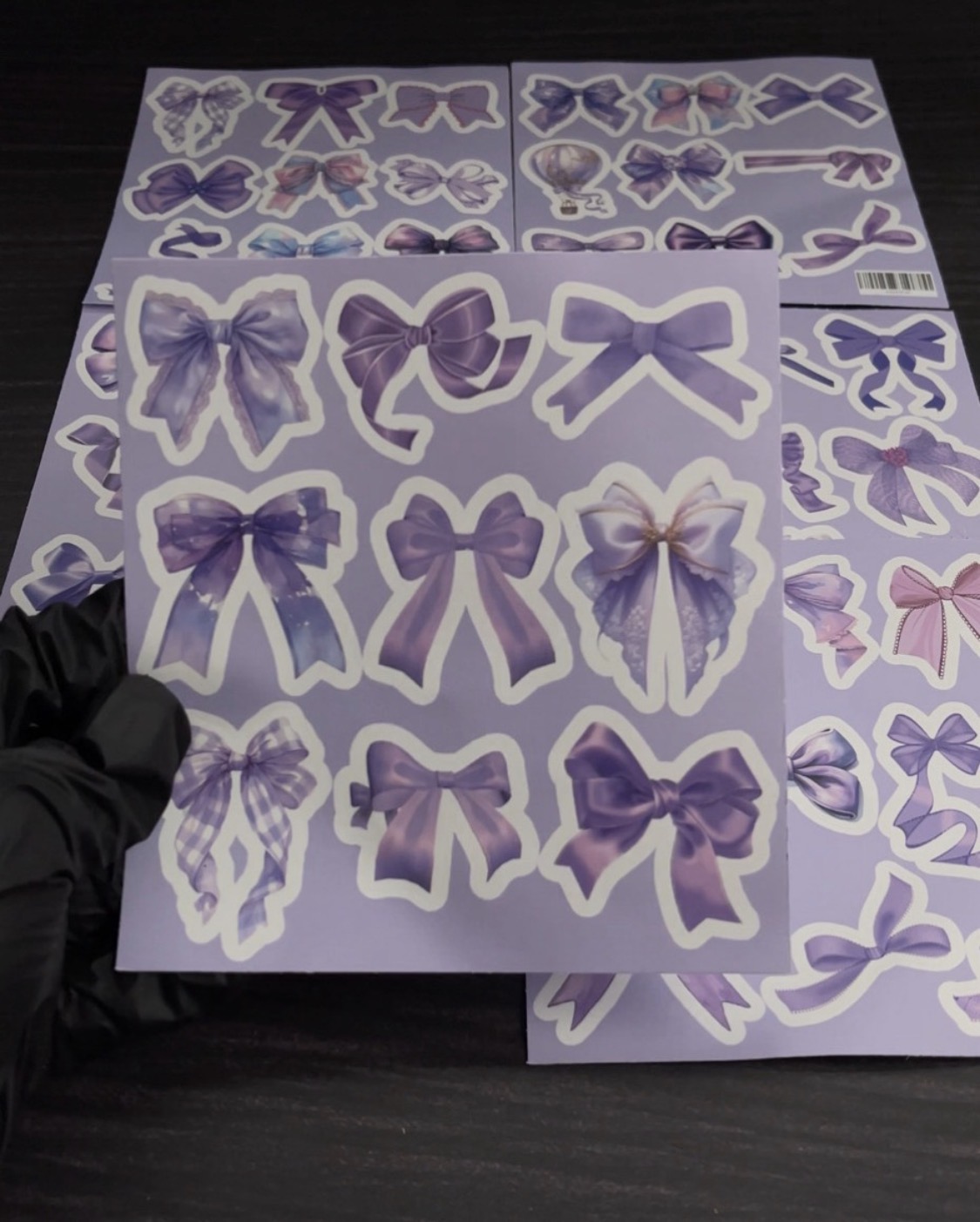 Purple Bow Stickers