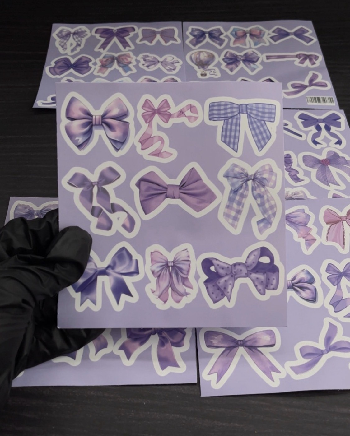 Purple Bow Stickers