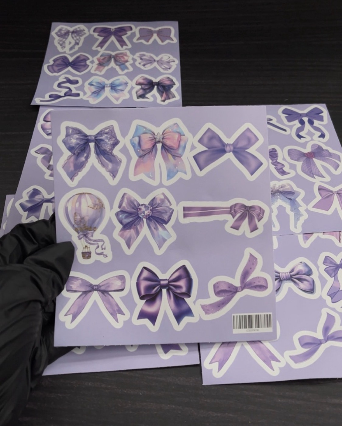 Purple Bow Stickers