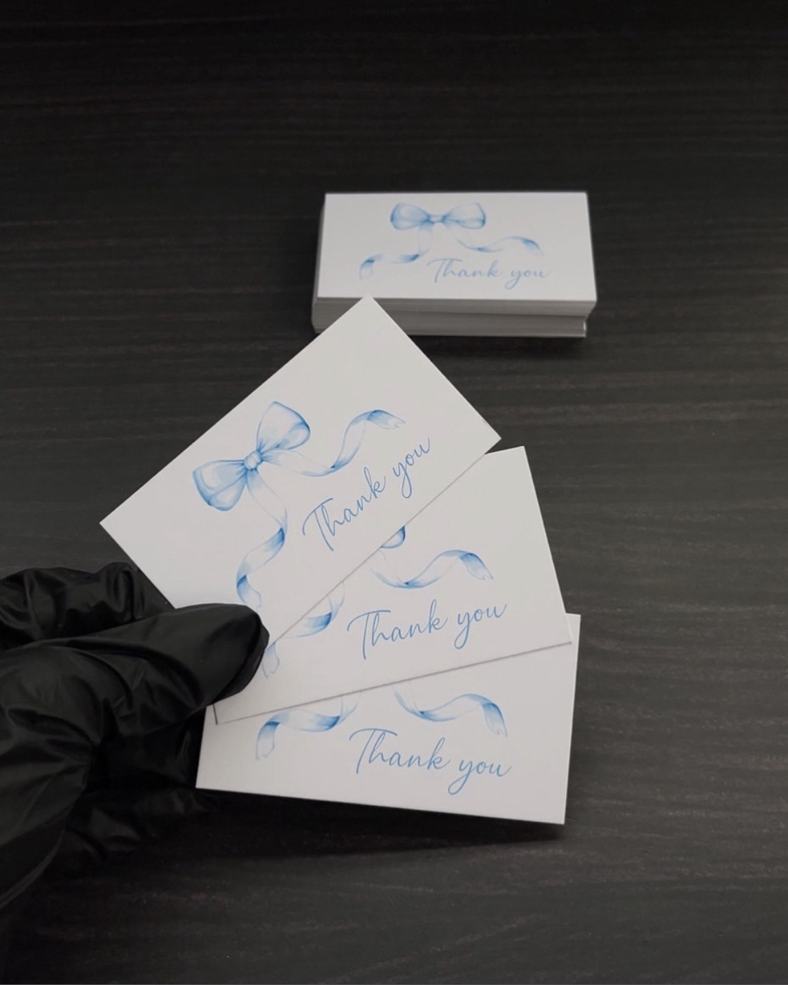 Blue Thank You Cards - 25pcs