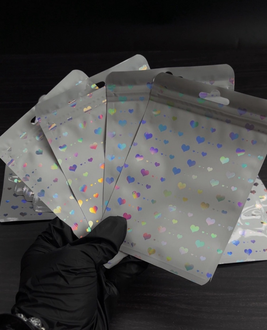 Heart Holographic Pouch