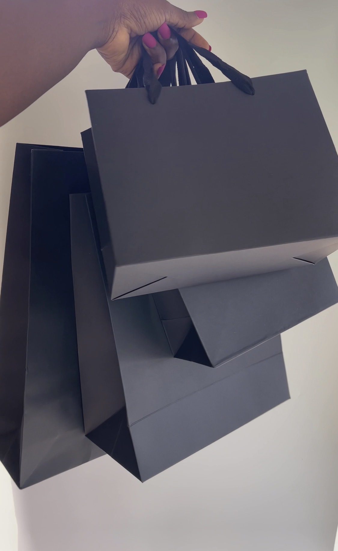 Matte Black Gift Paper Bags