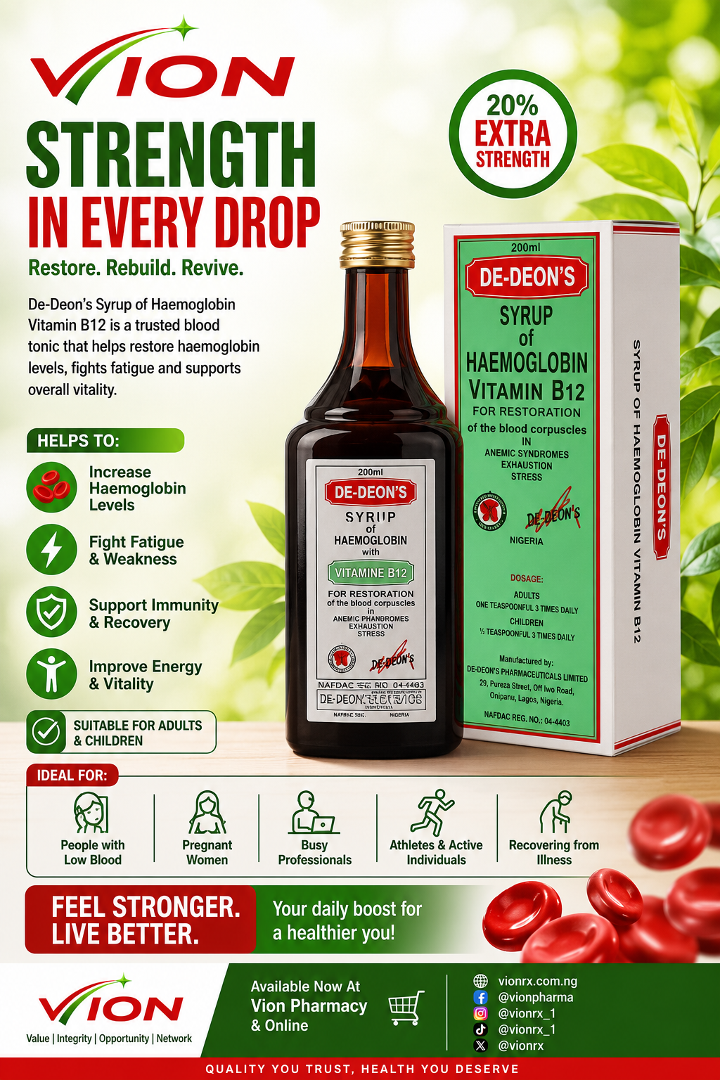 De-Deon's Syrup of Haemoglobin with Vitamin B12 image