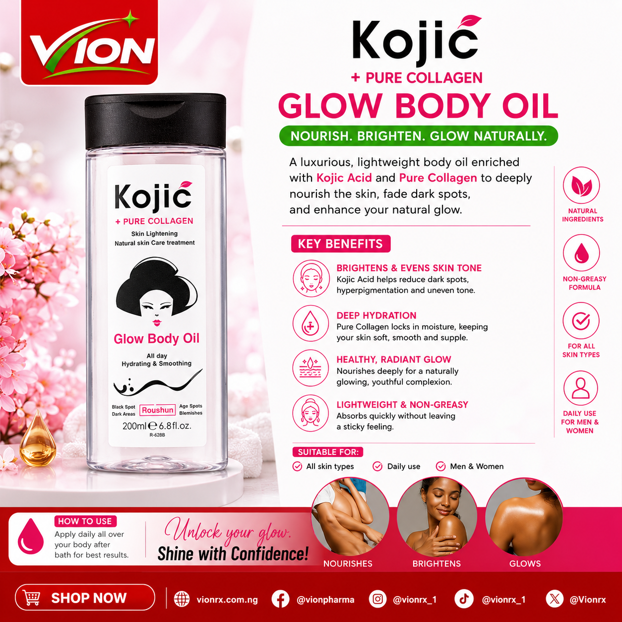 Kojic + Pure Collagen Glow Body Oil image