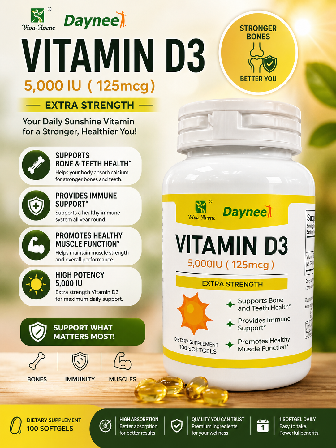Daynee Vitamin D3 5000IU image