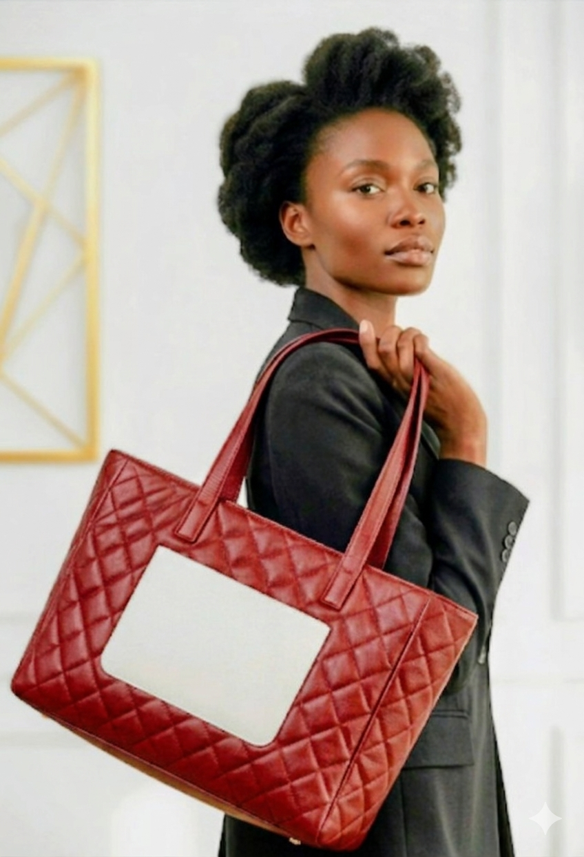 The Monochrome Quilted Tote Bag image