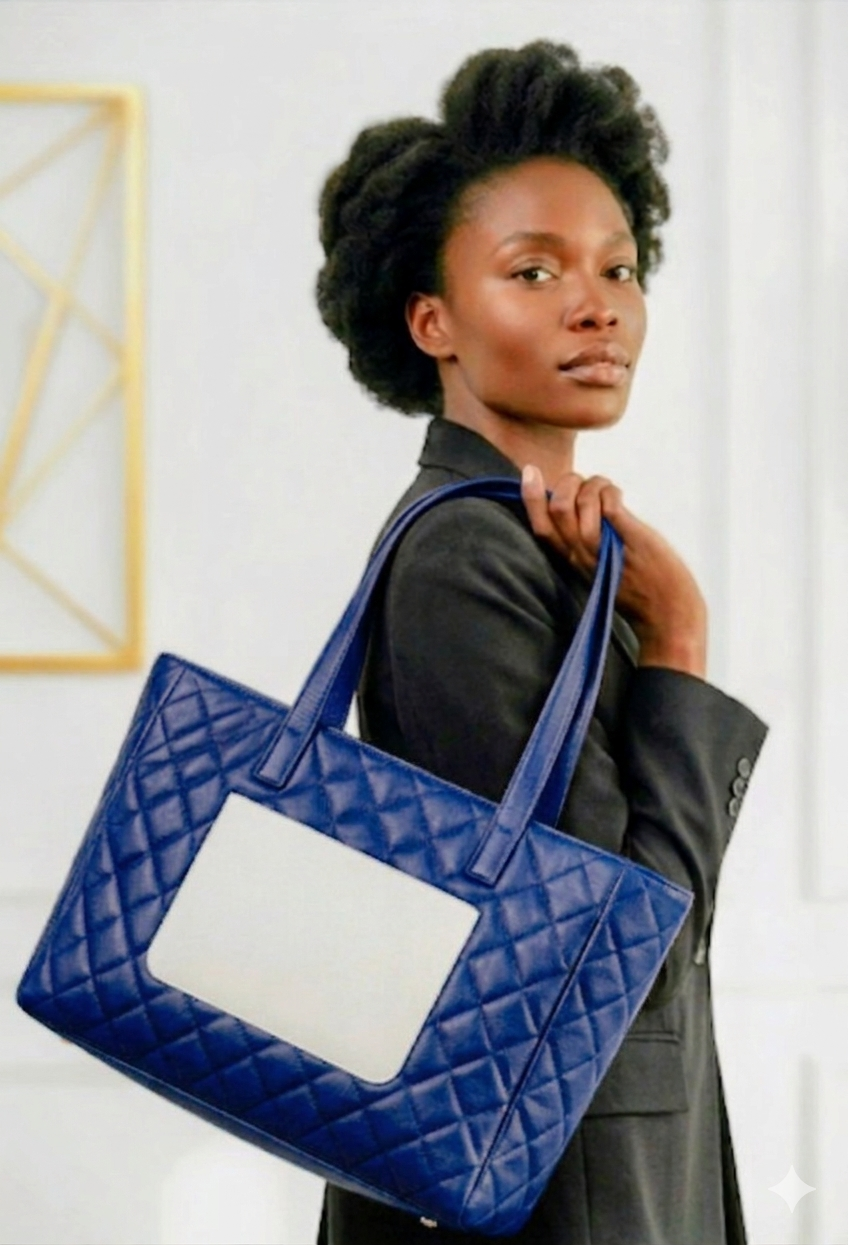 The Monochrome Quilted Tote Bag Image