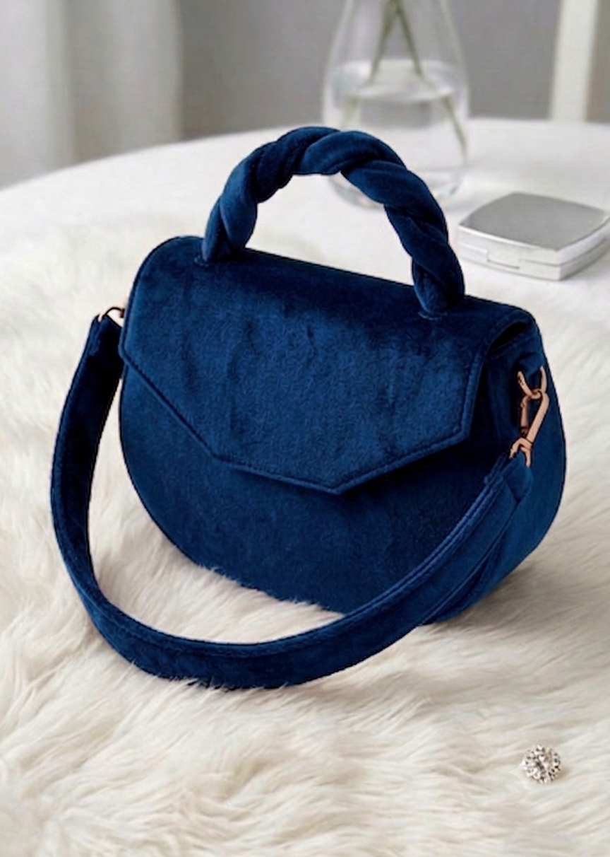 The Twisted Velvet Satchel | Burnt Orange Crossbody