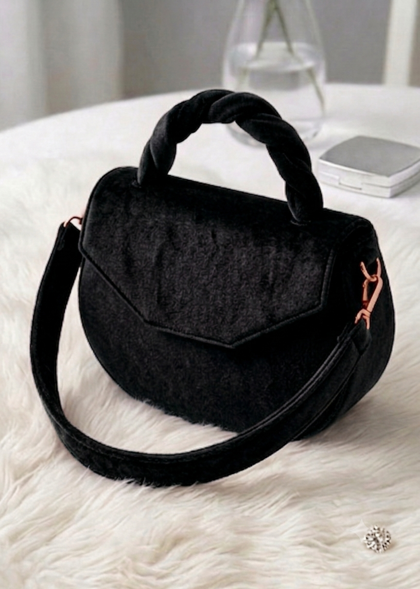 The Twisted Velvet Satchel | Burnt Orange Crossbody