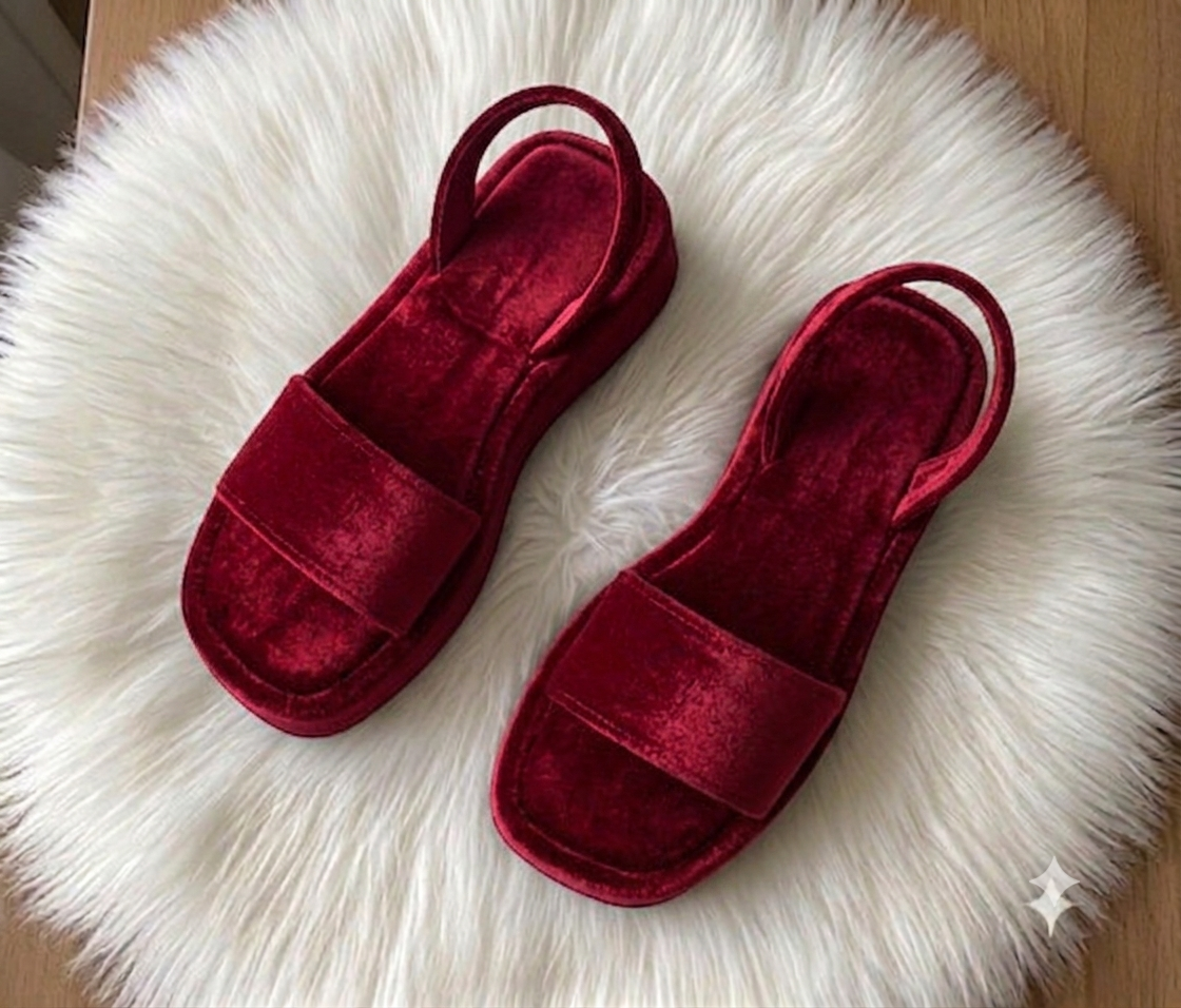 Designer Velvet Slingback Sandals Collection | Lazuda Afrique