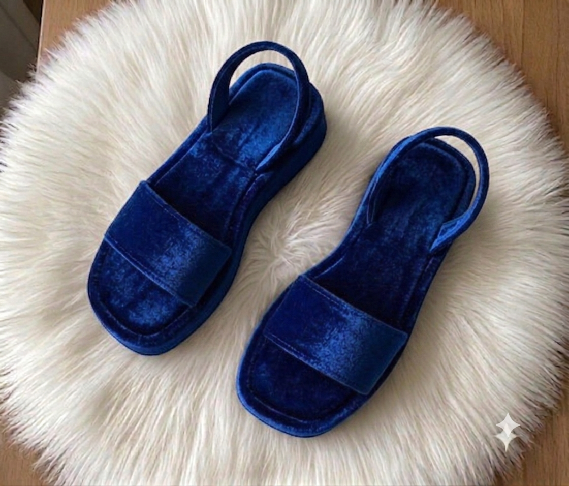 Designer Velvet Slingback Sandals Collection | Lazuda Afrique