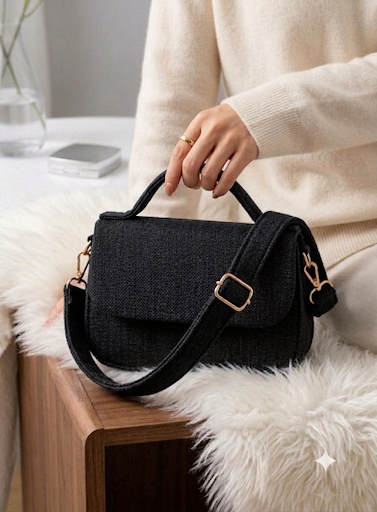 The Harvest Tweed Flap Bag | Rust Orange Crossbody