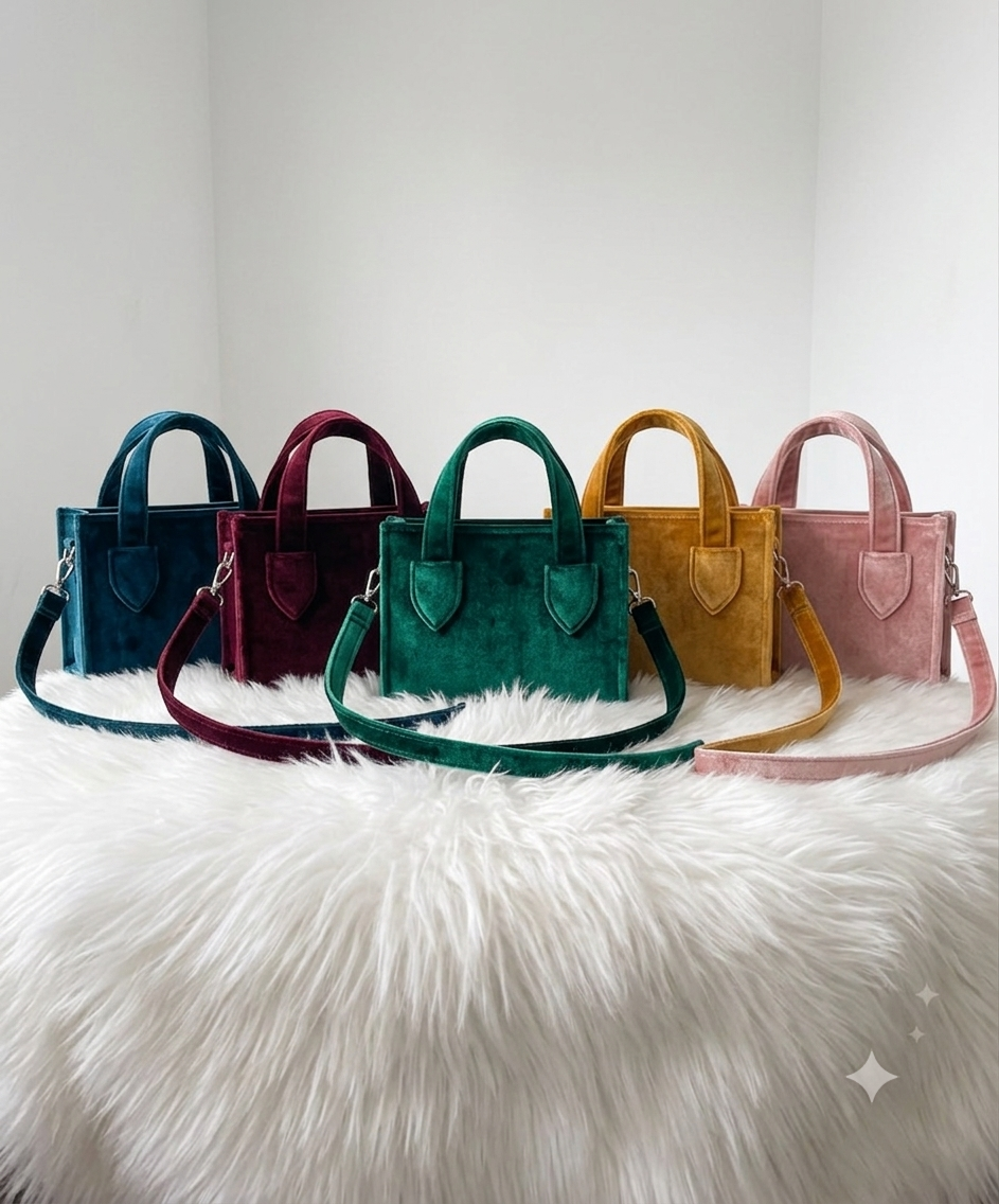 Aurelia Velvet Mini Tote | Luxurious Everyday Handbag