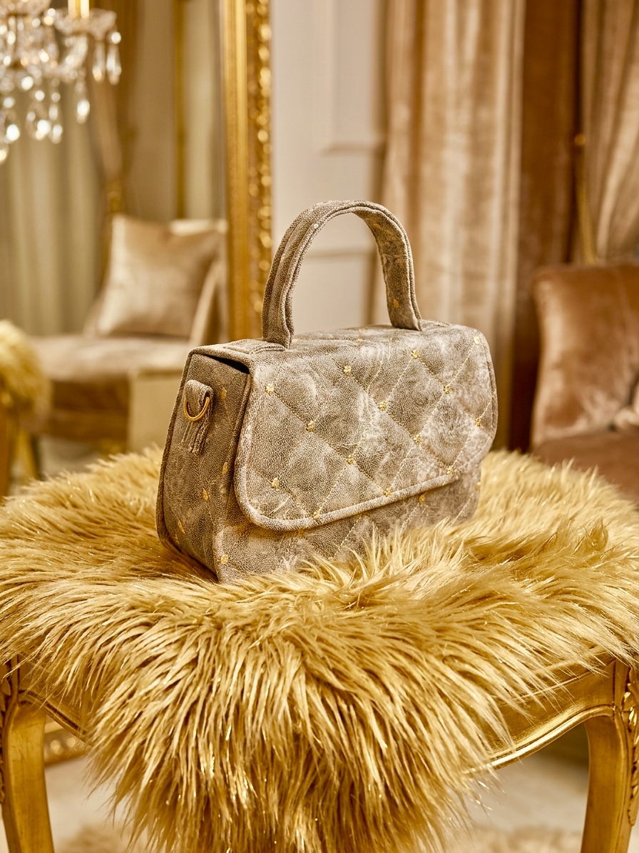 The Quilted Marbled Top-Handle Satchel | Lazuda Afrique