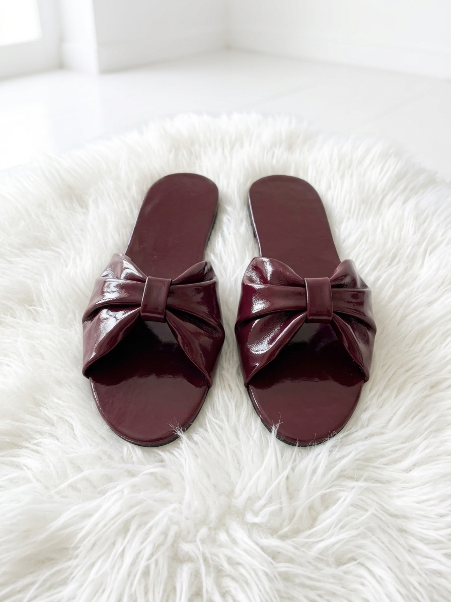 The Burgundy Bow Slide