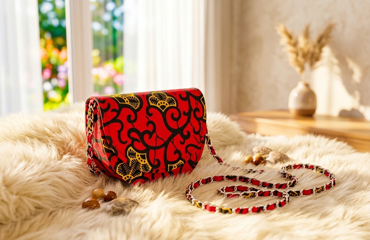 African Wax Print Clutch – Handcrafted Elegance