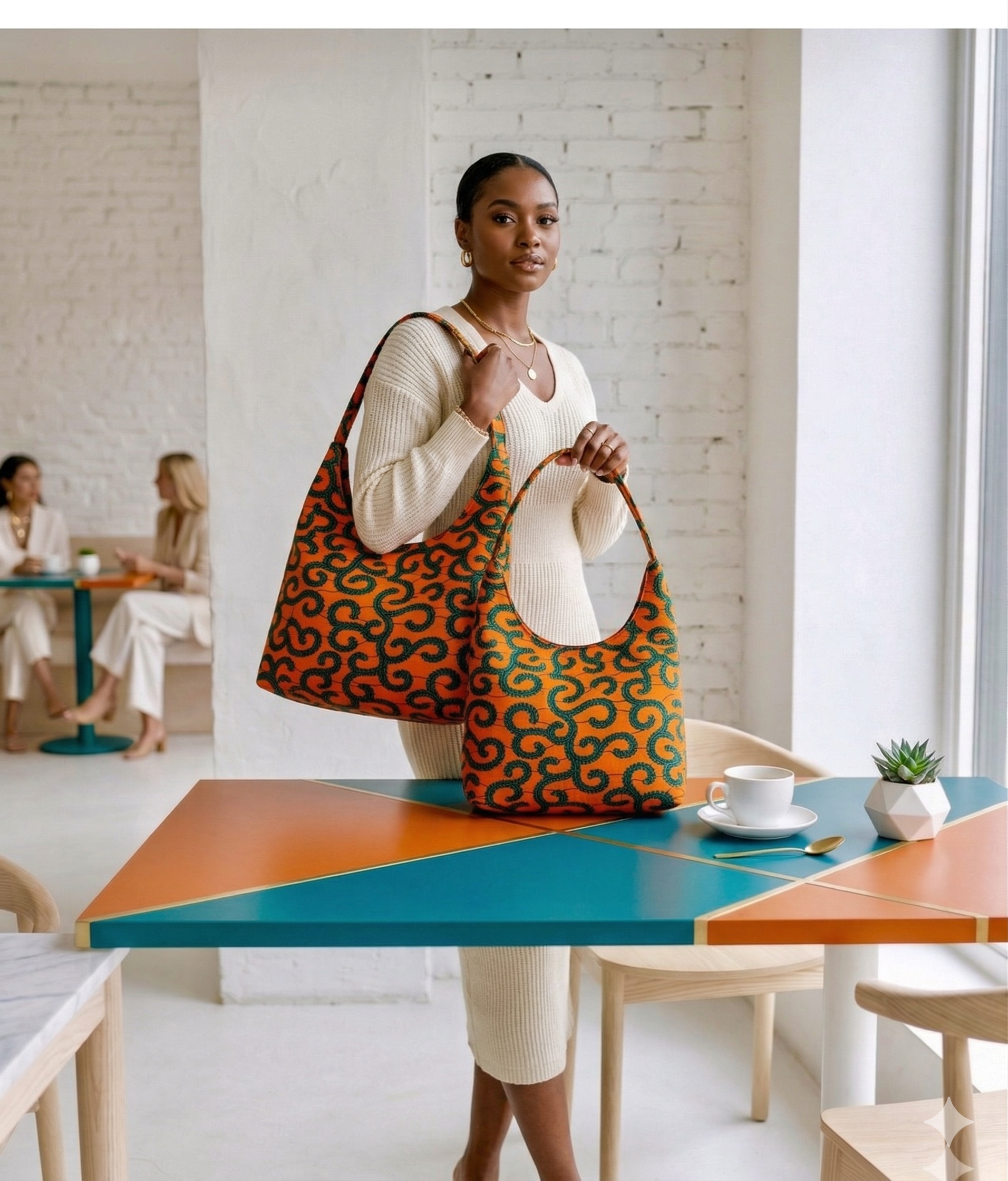 Ankara Print Hobo Bag Image