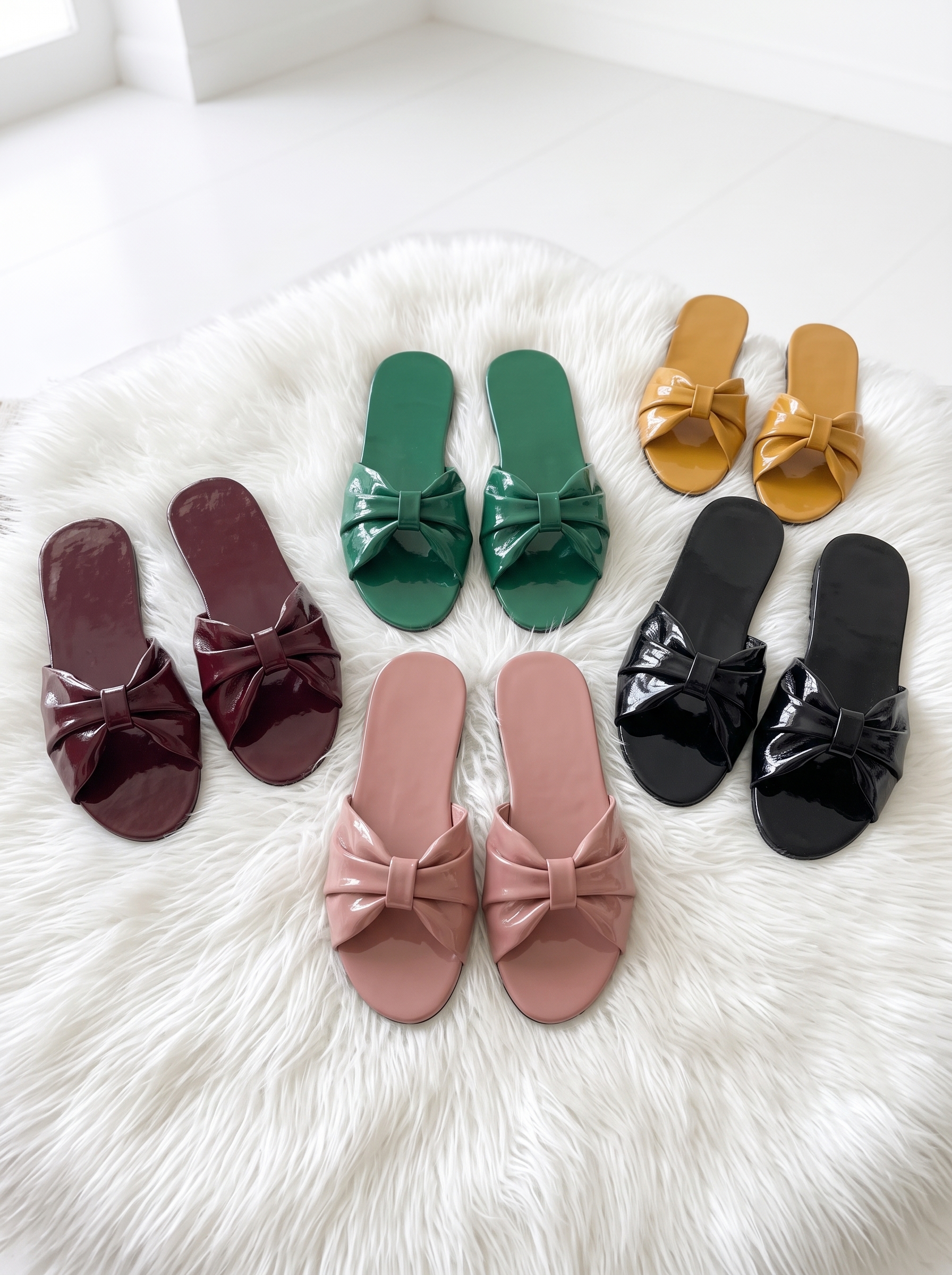 The Burgundy Bow Slide