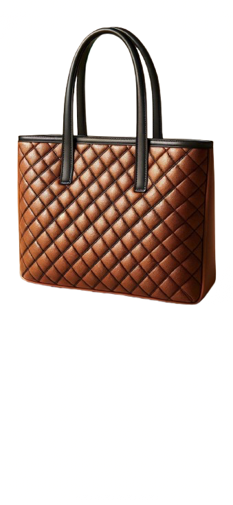 SIMILAR QUILTED BROWN /BLACK TOTE BAG