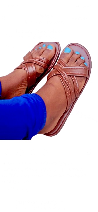 Women Flat Sandals, Solid Color Criss-Cross Elastic Strap Non-Slip Casual Summer Beach Sandals Image