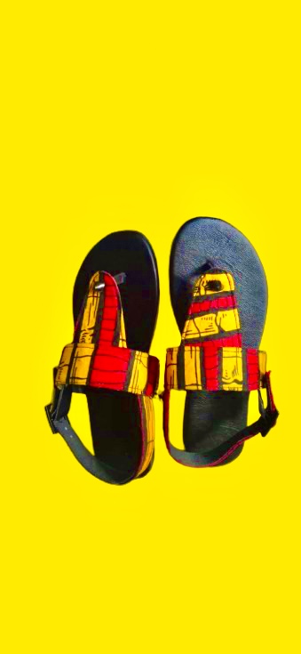 AFRICAN SUGERCANE ADAUGO BANDED SLIPPERS image