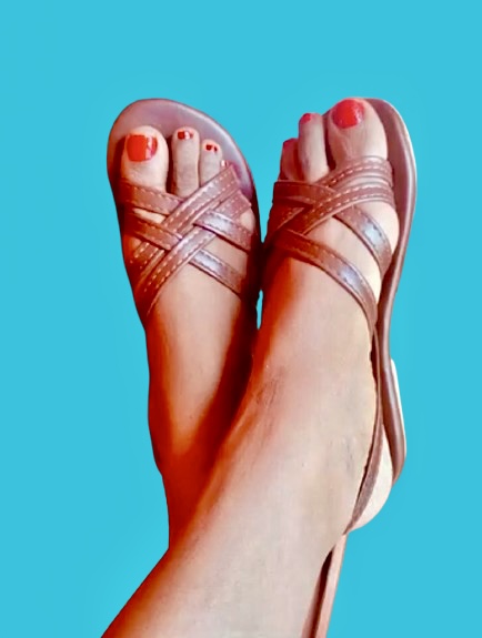 Women Flat Sandals, Solid Color Criss-Cross Elastic Strap Non-Slip Casual Summer Beach Sandals Image