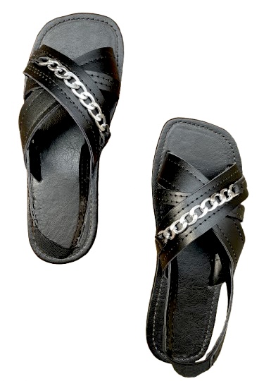 Women Flat Sandals, Solid Color Criss-Cross Elastic Straps Non-Slip, Casual Summer Beach Slippers image