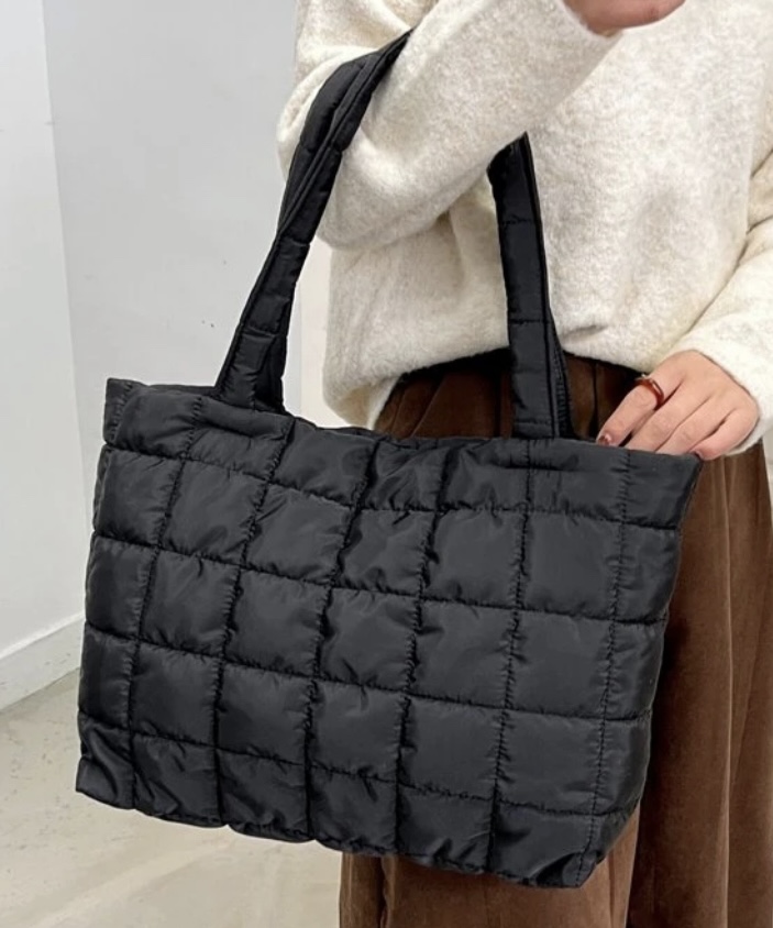 Lightweight,Business Casual Ultra-Lightweight High-Capacity Quilted Tote Bag For Teen Girls Women College Students,Rookies & White-Collar Workers Perfect For Office,College second image