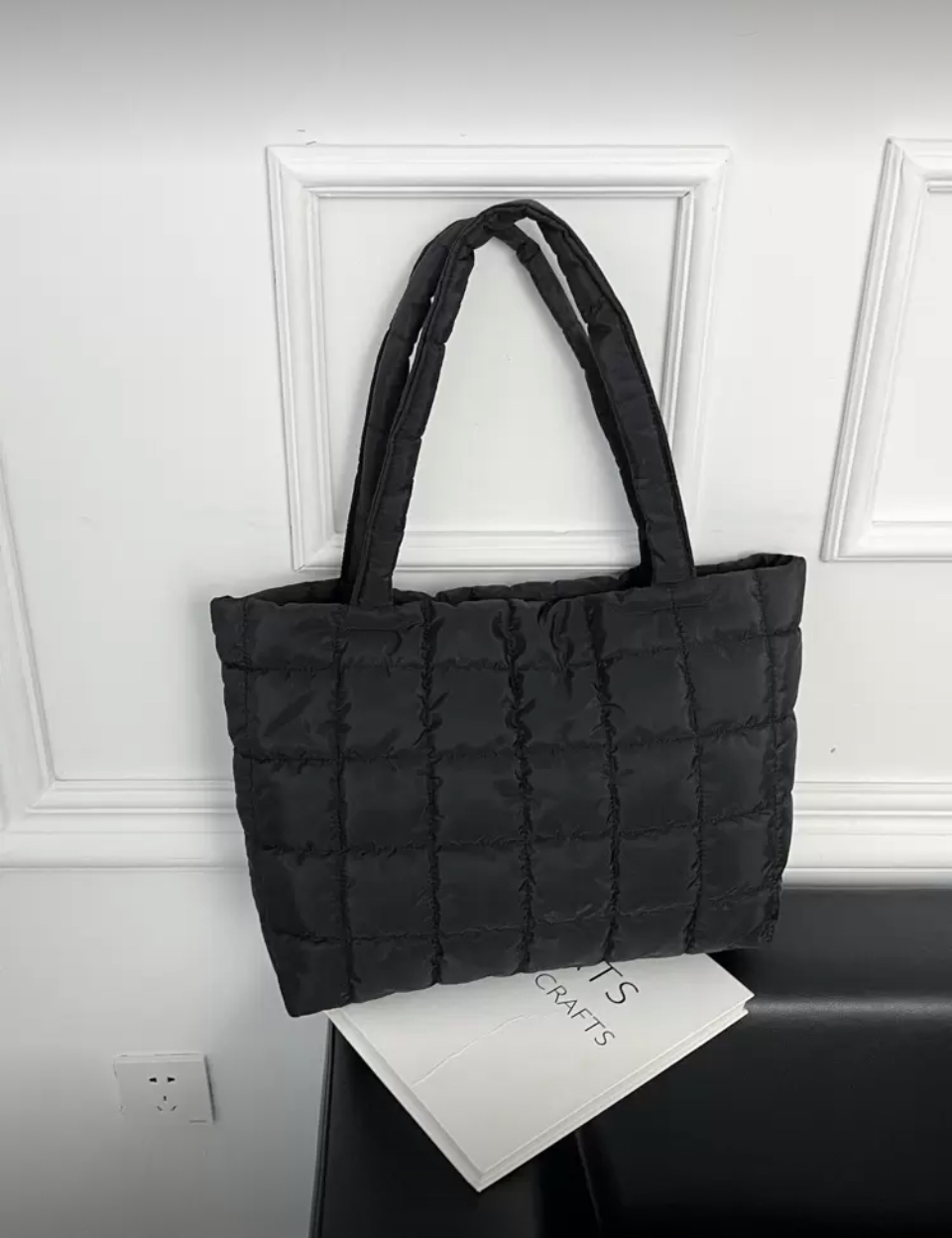 Lightweight,Business Casual Ultra-Lightweight High-Capacity Quilted Tote Bag For Teen Girls Women College Students,Rookies & White-Collar Workers Perfect For Office,College image