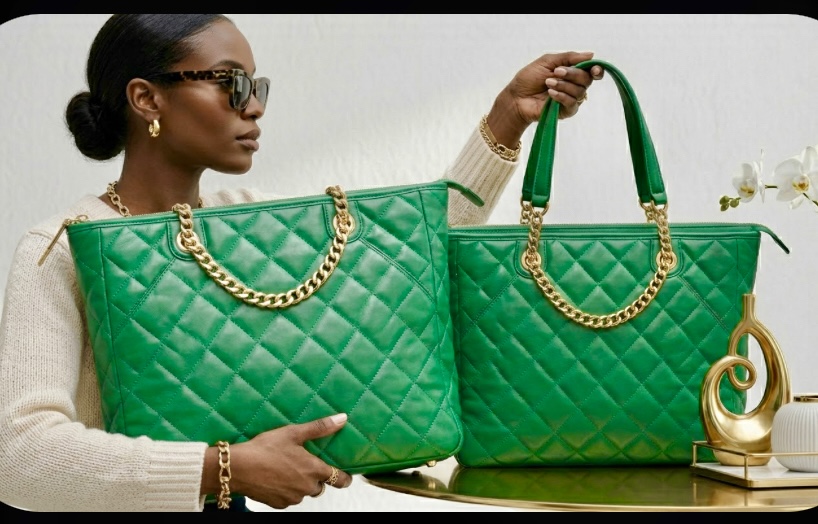 A large Lazudaafrique chain tote bag