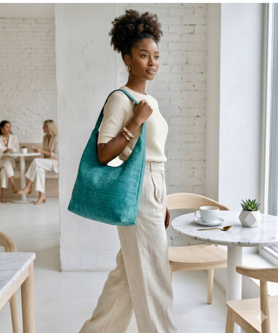 The 'Acre' Woven Crescent Hobo: A Study in Modern Texture image