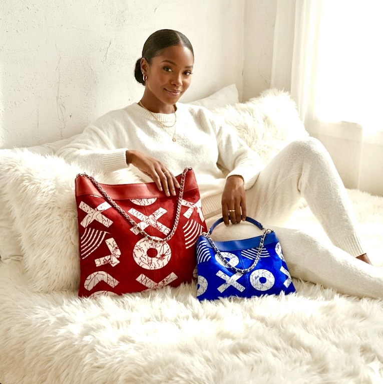 African Wax Print Suede Handbag Collection image